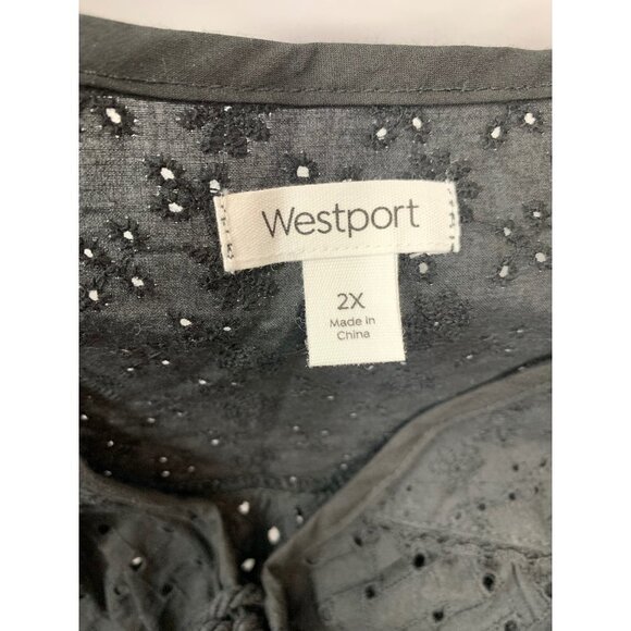 Westport Women's Lightweight Black Shawl Top - Picture 3 of 6